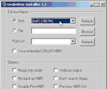 Kreiranje GRUB4DOS USB fleš diska za pokretanje pomoću grubinst